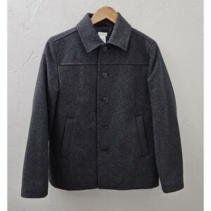 Crewcuts J. Crew Kids Girls Wool Blend Dark Gray Coat Size 14 Thinsulate